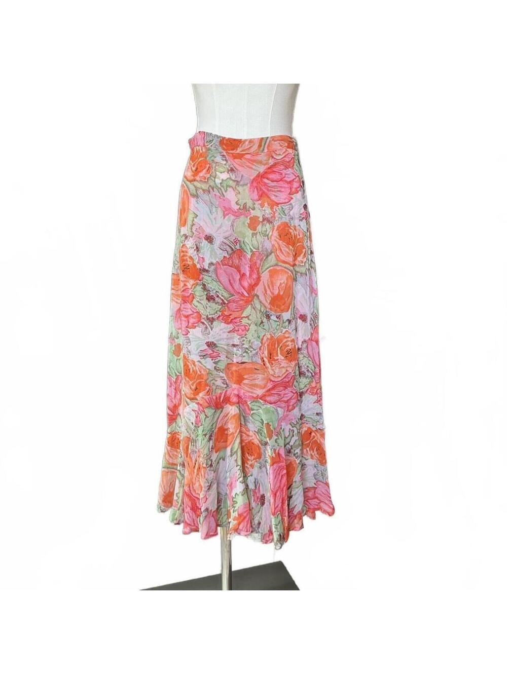 Reversible Floral Rayon Skirt